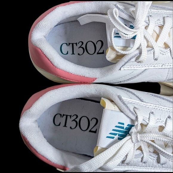 New Balance Chunky White & Pink Leather CT 302 Sneakers 10.5 W 9 M 42.5 Euro - Picture 7 of 16